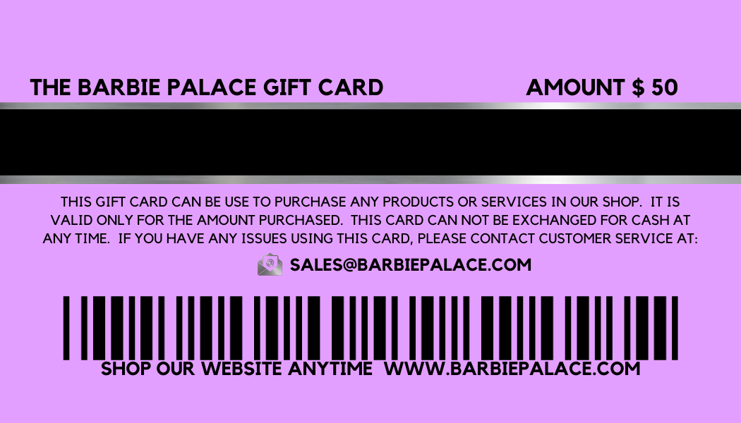 Barbie Palace Gift Cards